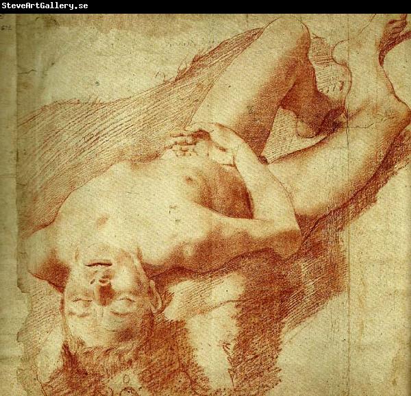 Annibale Carracci liggande naken yngling